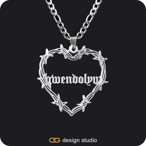 Bichota Heart Name Necklace