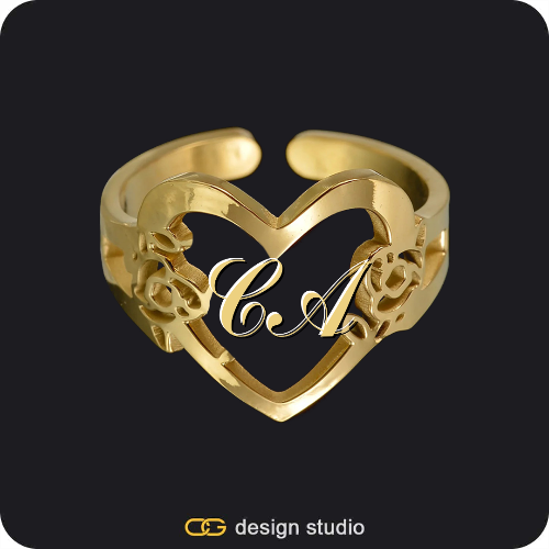 The Heartfelt Initial Ring