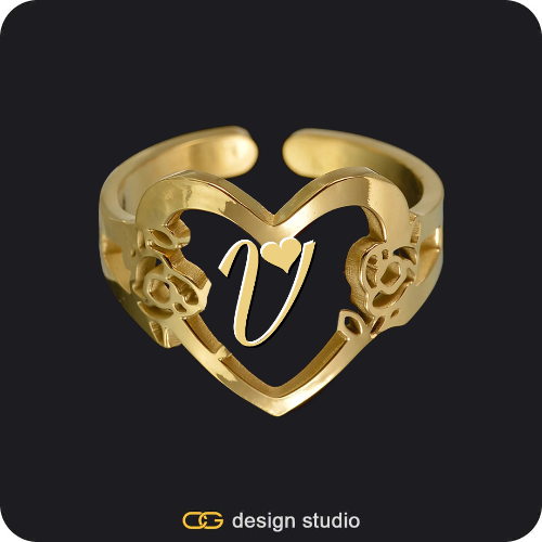 The Heartfelt Initial Ring