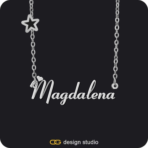 The Essential Name Necklace: Charm