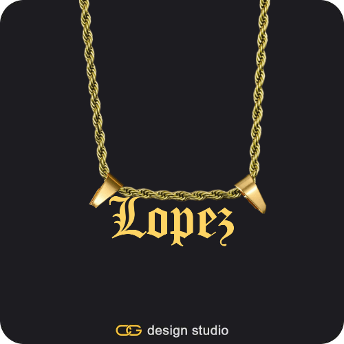 The Essential Name Necklace: Double Loop