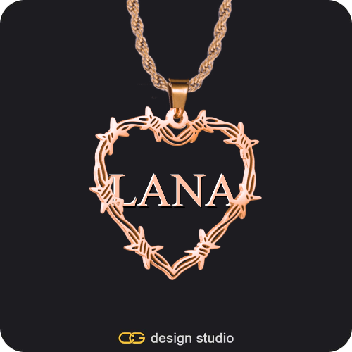 Bichota Heart Name Necklace