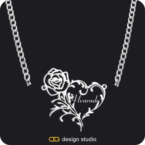 The Rose Petal Name Necklace