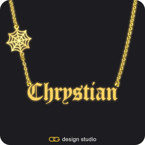 The Essential Name Necklace: Glitter