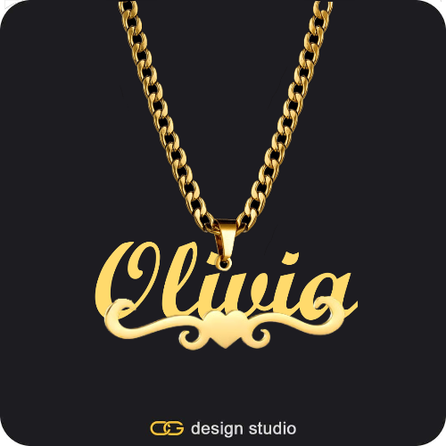 The Essential Name Necklace: Underline