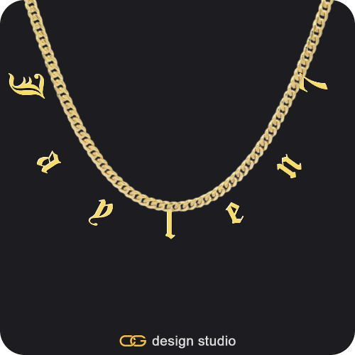 The Falling Name Necklace