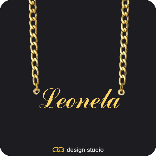 The Essential Name Necklace: Cuban chain