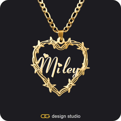 Bichota Heart Name Necklace