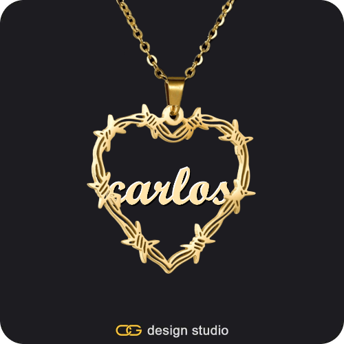 Bichota Heart Name Necklace