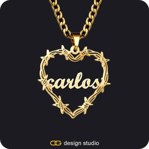 Bichota Heart Name Necklace