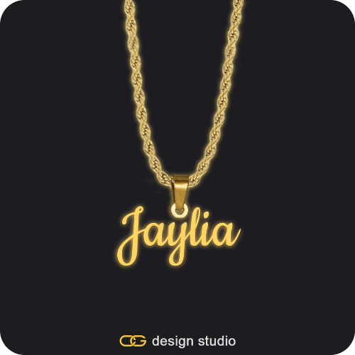 The Essential Name Necklace: Glitter