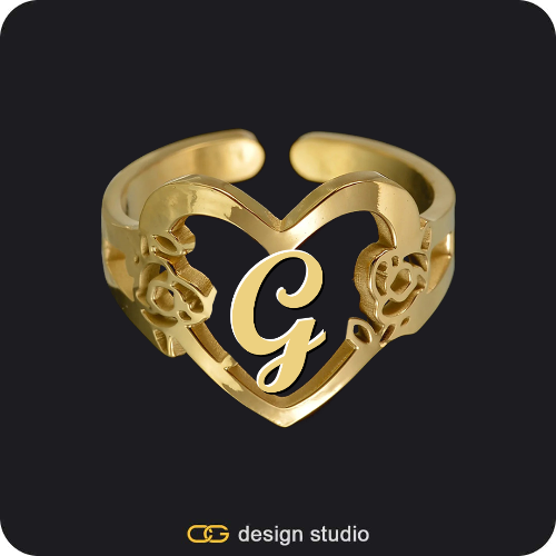 The Heartfelt Initial Ring