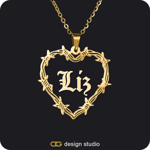 Bichota Heart Name Necklace