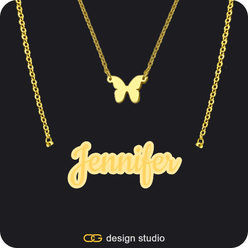 The Spotlight Double Plated Name Necklace