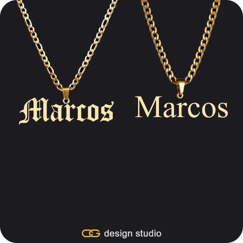 His & Hers Name Necklaces