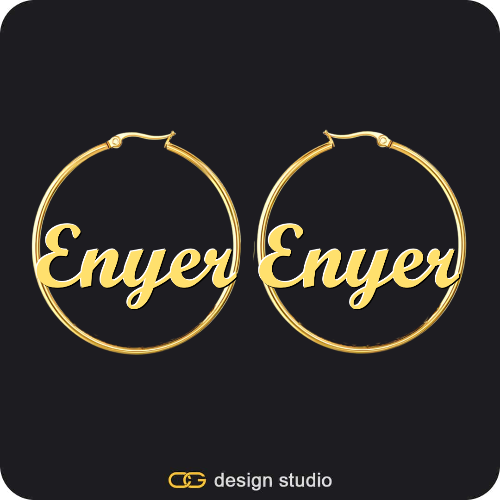 The Essential Hoop Name Earrings