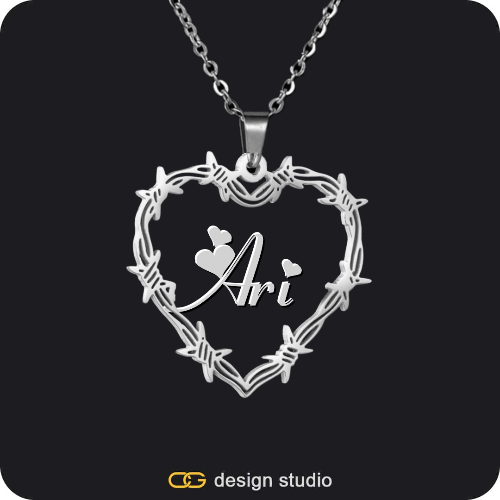 Bichota Heart Name Necklace