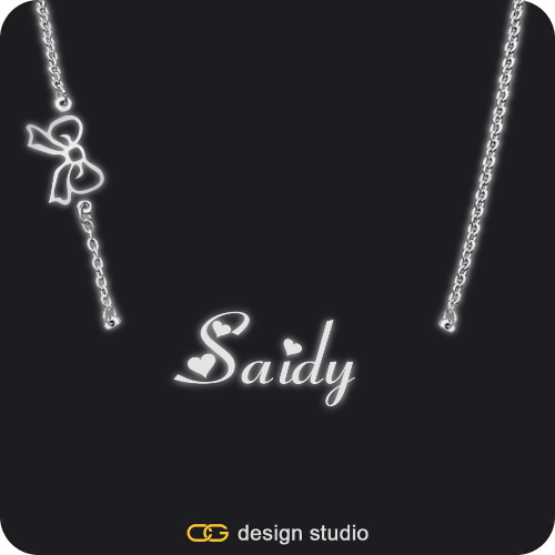 The Essential Name Necklace: Glitter
