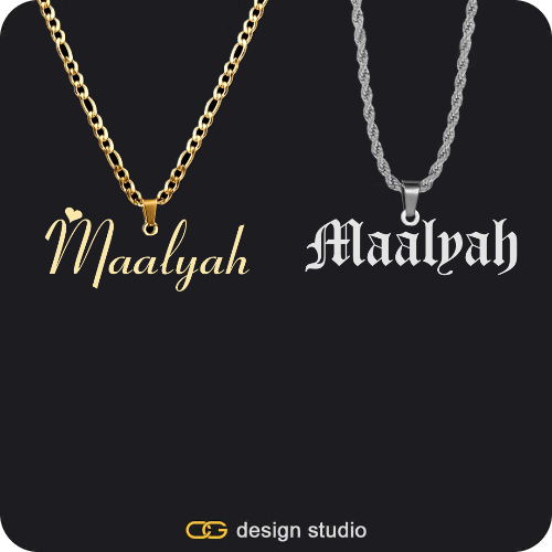 His & Hers Name Necklaces