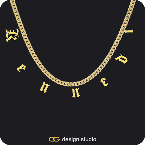 The Falling Name Necklace