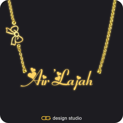 The Essential Name Necklace: Glitter