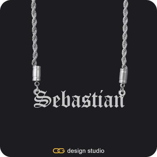 The Essential Name Necklace: Rope Chain