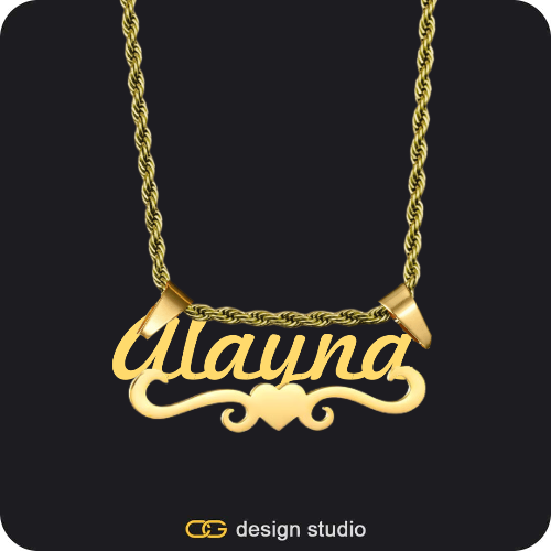 The Essential Name Necklace: Underline