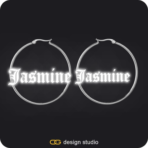 The Essential Hoop Name Earrings: Sparkling