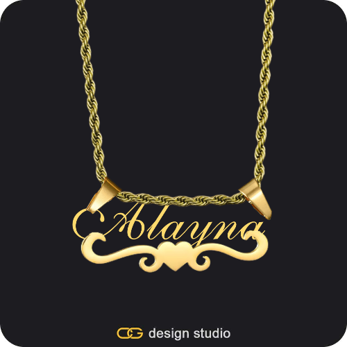 The Essential Name Necklace: Underline