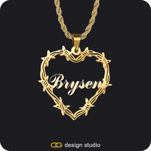 Bichota Heart Name Necklace