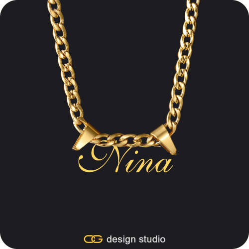 The Essential Name Necklace: Double Loop