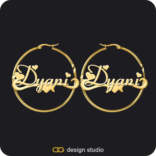 The Essential Hoop Name Earrings: Underline