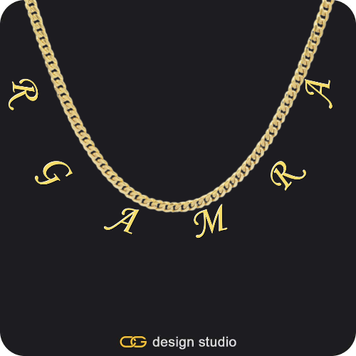 The Falling Name Necklace