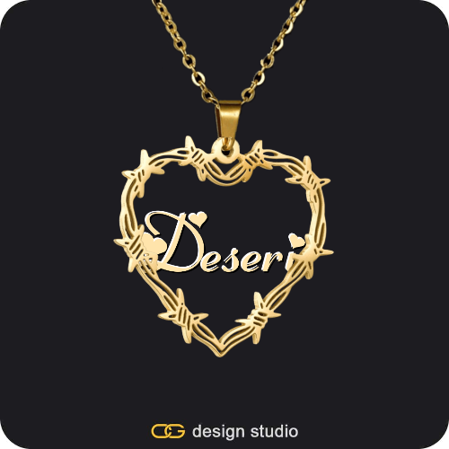 Bichota Heart Name Necklace