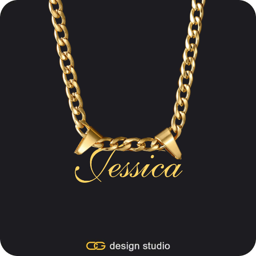 The Essential Name Necklace: Double Loop