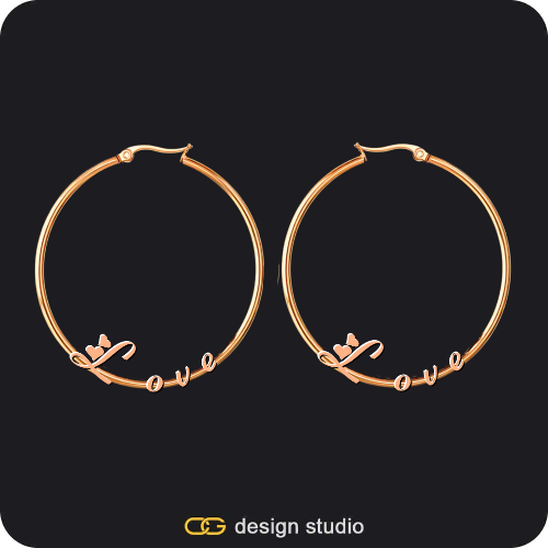 The Essential Hoop Name Earrings