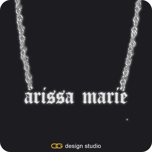 The Essential Name Necklace: Glitter