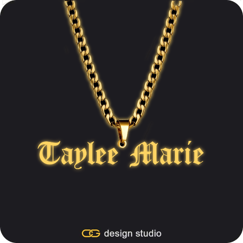 The Essential Name Necklace: Glitter