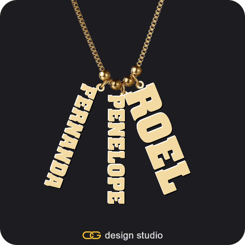 The Cascade Multiple Name Necklace