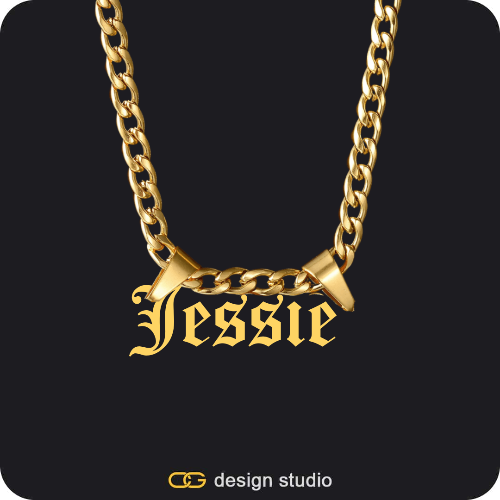 The Essential Name Necklace: Double Loop