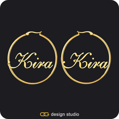 The Essential Hoop Name Earrings