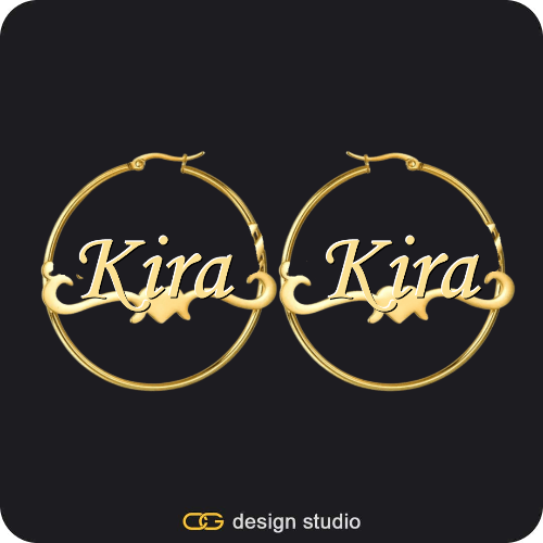 The Essential Hoop Name Earrings: Underline