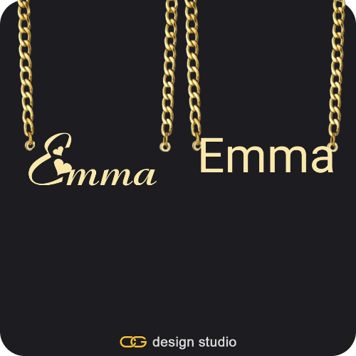 His & Hers Name Necklaces