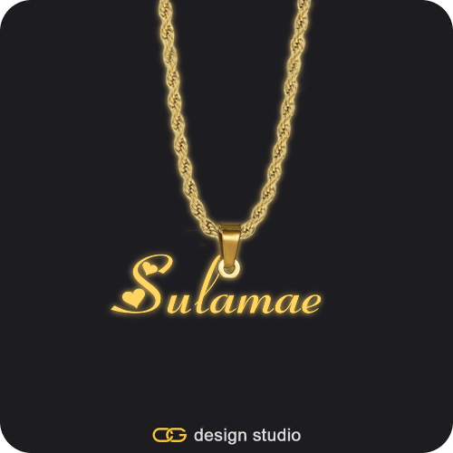 The Essential Name Necklace: Glitter