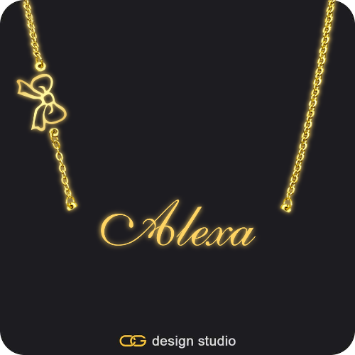The Essential Name Necklace: Glitter
