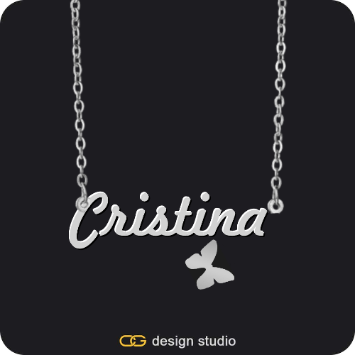 The Essential Name Necklace: Charm