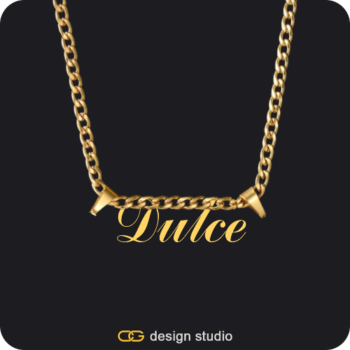 The Essential Name Necklace: Cuban chain