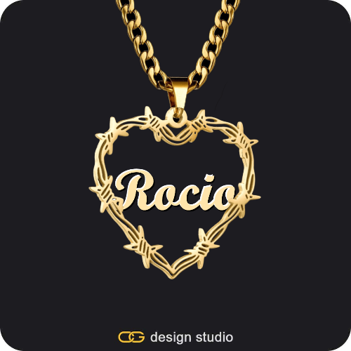 Bichota Heart Name Necklace