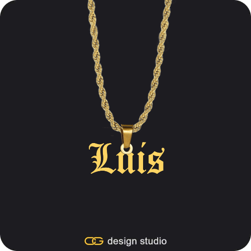 The Essential Name Necklace: Rope Chain