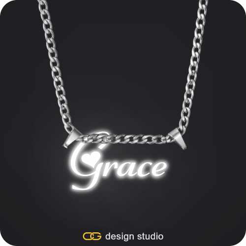 The Essential Name Necklace: Sparkling